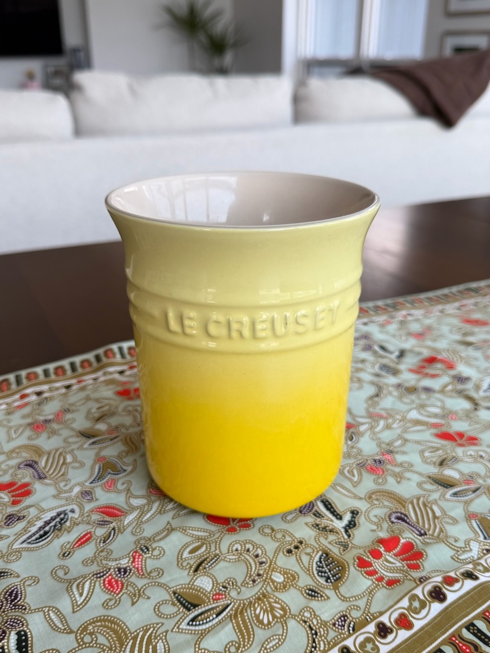 LE CREUSET Soleil Utensil Crock Yellow